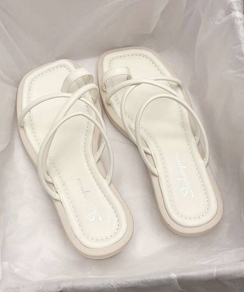 Miniministore(ミニミニストア)の「トングサンダル ローヒール ストラップ夏(サンダル・レディース・ブラウン/グリーン/ベージュ/ブラック/アイボリー・22.5cm/23.0cm/23.5cm/24.0cm/24.5cm/25.0cm)」の16枚目の写真