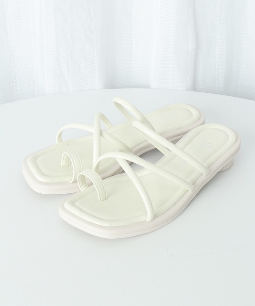 Miniministore(ミニミニストア)の「トングサンダル ローヒール ストラップ夏(サンダル・レディース・ブラウン/グリーン/ベージュ/ブラック/アイボリー・22.5cm/23.0cm/23.5cm/24.0cm/24.5cm/25.0cm)」の17枚目の写真