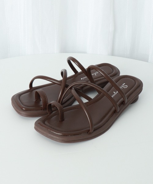 Miniministore(ミニミニストア)の「トングサンダル ローヒール ストラップ夏(サンダル・レディース・ブラウン/グリーン/ベージュ/ブラック/アイボリー・22.5cm/23.0cm/23.5cm/24.0cm/24.5cm/25.0cm)」の20枚目の写真