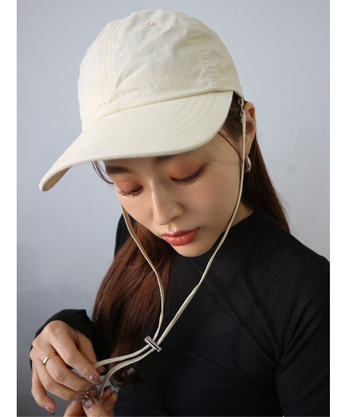 TRUNC（トランクエイティーエイト）の「Vintage Like BB Cap（キャップ・レディース・ブラック/アイボリー・FREE）」の3枚目の写真