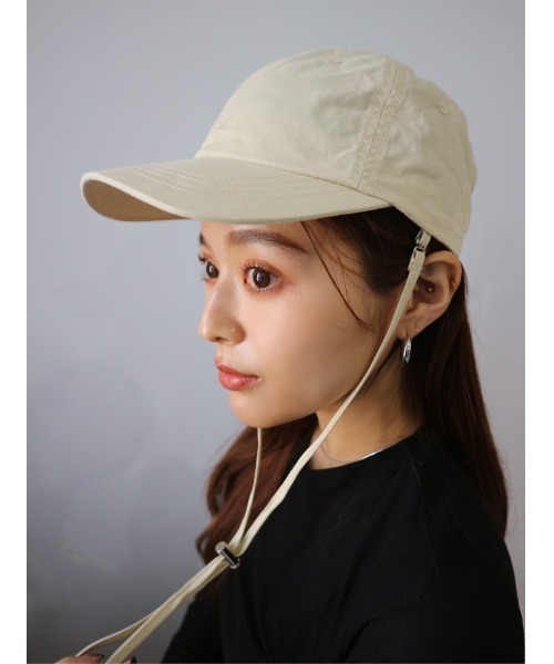 TRUNC（トランクエイティーエイト）の「Vintage Like BB Cap（キャップ・レディース・ブラック/アイボリー・FREE）」の5枚目の写真