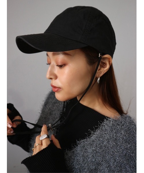 TRUNC（トランクエイティーエイト）の「Vintage Like BB Cap（キャップ・レディース・ブラック/アイボリー・FREE）」の13枚目の写真