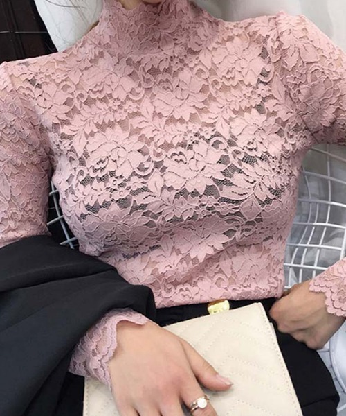 Miniministore(ミニミニストア)の「総レース カットソー レディース 花柄(Tシャツ/カットソー・レディース・ホワイト/ワインレッド/ピンク/ブラック/ネイビー/グリーン・FREE)」の1枚目の写真