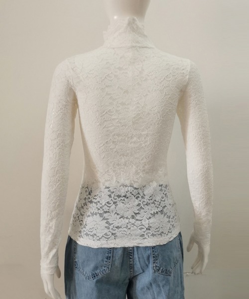 Miniministore(ミニミニストア)の「総レース カットソー レディース 花柄(Tシャツ/カットソー・レディース・ホワイト/ワインレッド/ピンク/ブラック/ネイビー/グリーン・FREE)」の17枚目の写真