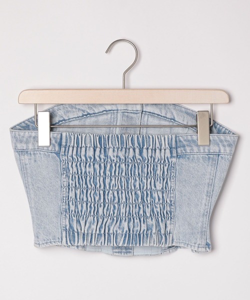 Heather（ヘザー）の「デニムビスチェ　110824（その他トップス・レディース・ライトブルー/ケミカルウォッシュ/グレー・FREE）」の6枚目の写真