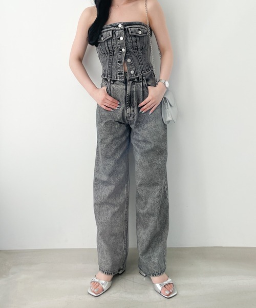 Heather（ヘザー）の「デニムビスチェ　110824（その他トップス・レディース・ライトブルー/ケミカルウォッシュ/グレー・FREE）」の15枚目の写真