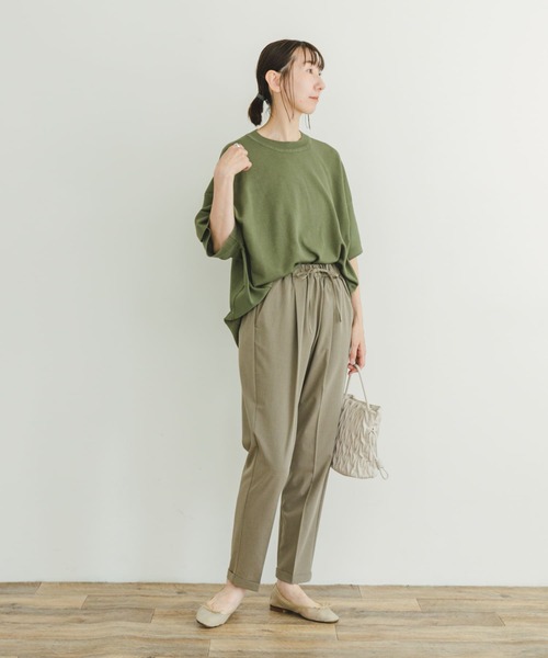 ITEMS URBANRESEARCH（アイテムズ アーバンリサーチ）の「ニットTシャツ（ニット/セーター・レディース・オレンジ/ブラック/オフホワイト/グリーン・FREE）」の10枚目の写真