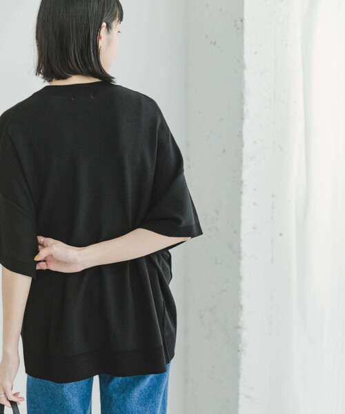 ITEMS URBANRESEARCH（アイテムズ アーバンリサーチ）の「ニットTシャツ（ニット/セーター・レディース・オレンジ/ブラック/オフホワイト/グリーン・FREE）」の22枚目の写真