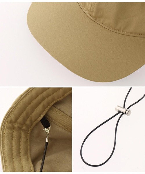 Settimissimo（セッティミッシモ）の「ストラップ付き 撥水コーティング ナイロン キャップ（キャップ・レディース・ブラック/ベージュ・FREE）」の10枚目の写真