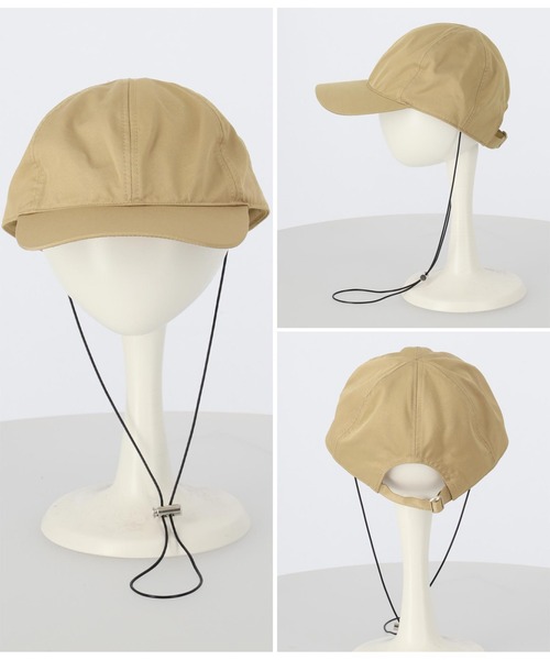 Settimissimo（セッティミッシモ）の「ストラップ付き 撥水コーティング ナイロン キャップ（キャップ・レディース・ブラック/ベージュ・FREE）」の13枚目の写真