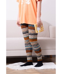 Healthknit（ヘルスニット）の「【 HealthKnit / ヘルスニット 】 幾何学模様 総柄 レギンス SIP #3005（レギンス/スパッツ）」