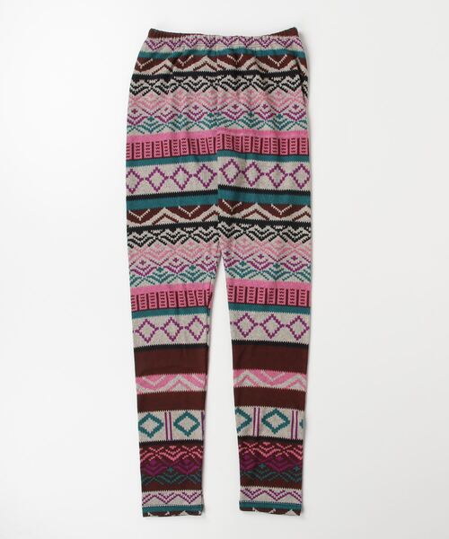 HealthKnit / ヘルスニット 】 幾何学模様 総柄 レギンス SIP #3005