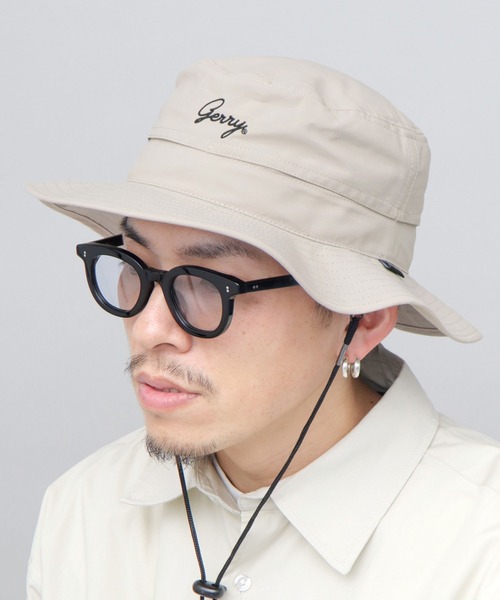 GERRY（ジェリー）の「撥水ナイロン アドベンチャーハット あご紐付き（ハット・メンズ・ブラック/ベージュ・FREE）」の5枚目の写真