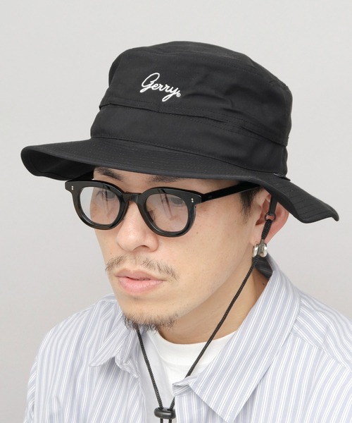 GERRY（ジェリー）の「撥水ナイロン アドベンチャーハット あご紐付き（ハット・メンズ・ブラック/ベージュ・FREE）」の6枚目の写真