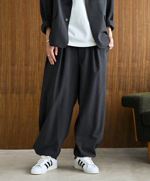 ”吸水速乾 / 接触冷感” EVALET シャドーチェック オーバーパンツ JOURNAL STANDARD（ジャーナルスタンダード）の「”吸水速乾