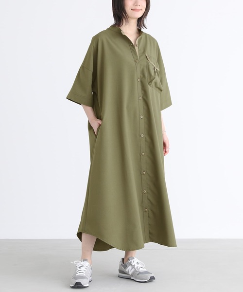 n'OrLABEL（ノアールレーベル）の「『ワークシャツワンピース』（シャツワンピース・レディース・カーキ/ブラック・FREE）」の3枚目の写真