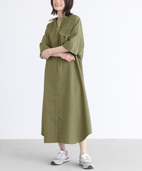 n'OrLABEL（ノアールレーベル）の「『ワークシャツワンピース』（シャツワンピース・レディース・カーキ/ブラック・FREE）」の4枚目の写真