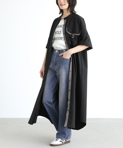 n'OrLABEL（ノアールレーベル）の「『ワークシャツワンピース』（シャツワンピース・レディース・カーキ/ブラック・FREE）」の12枚目の写真