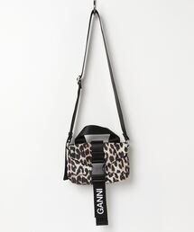 GANNI | 【GANNI(ガニー)】RECYCLED TECH MINI SATCHEL LEOPARD(ショルダーバッグ)