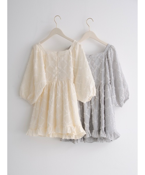 JUMELLE（ジュメロ）の「chesy top（シャツ/ブラウス・レディース・グレー/アイボリー・FREE）」の8枚目の写真