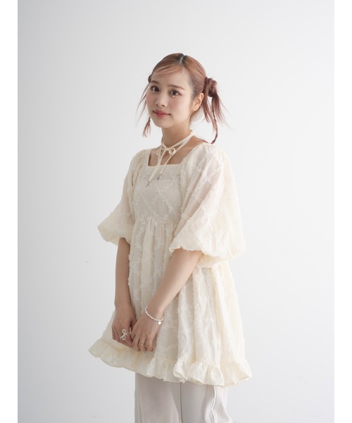 JUMELLE（ジュメロ）の「chesy top（シャツ/ブラウス・レディース・グレー/アイボリー・FREE）」の21枚目の写真