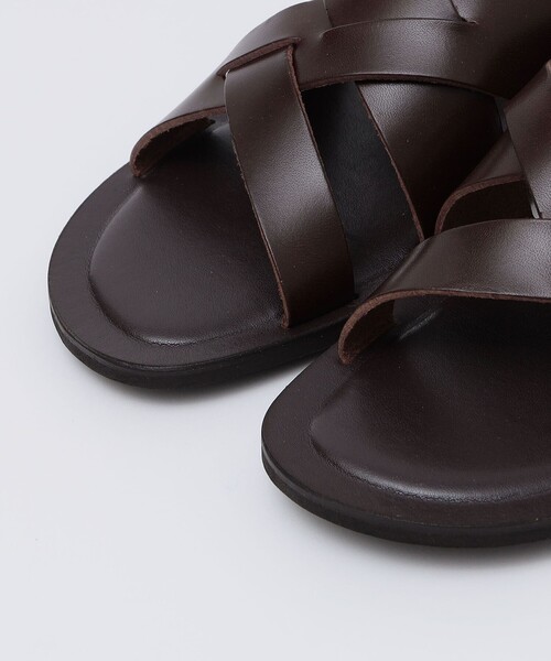 CORSO ROMA，9（コルソローマ）の「CORSO ROMA 9: メッシュ クロスストラップ サンダル（サンダル・メンズ・ブラック/ブラウン・43/42/41/40）」の10枚目の写真