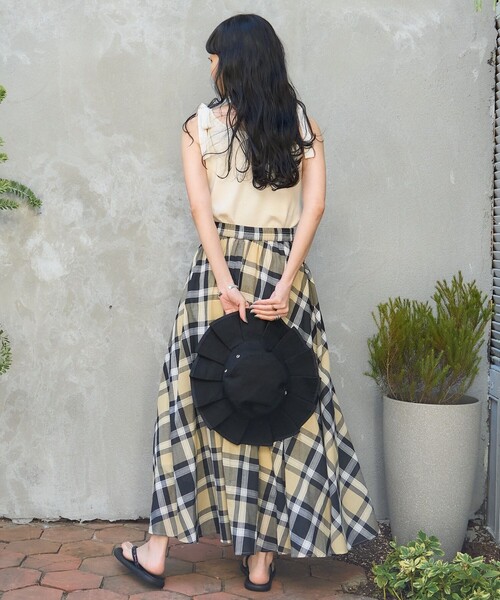 FREAK'S STORE（フリークスストア）の「フライスリボンタンクトップ（タンクトップ・レディース・ブラック/サックスブルー/オフホワイト・ﾌﾘ-）」の5枚目の写真