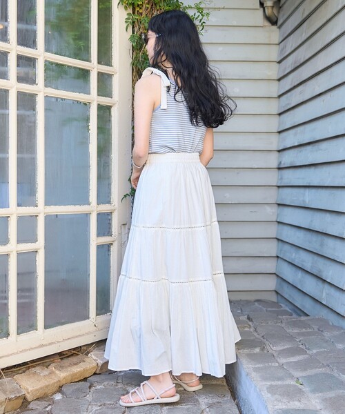 FREAK'S STORE（フリークスストア）の「フライスリボンタンクトップ（タンクトップ・レディース・ブラック/サックスブルー/オフホワイト・ﾌﾘ-）」の14枚目の写真