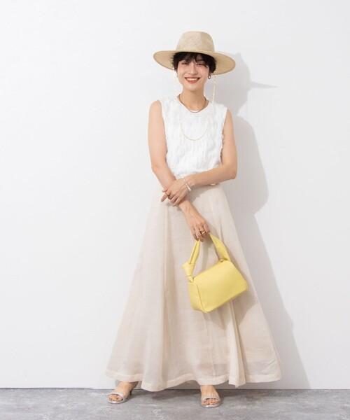 NOLLEY’S Sophi（ノーリーズソフィ）の「《手洗い可能》ジャガードフリンジノースリーブプルオーバーニット（ニット/セーター・レディース・ブラック/サックスブルー/オフホワイト・38）」の5枚目の写真