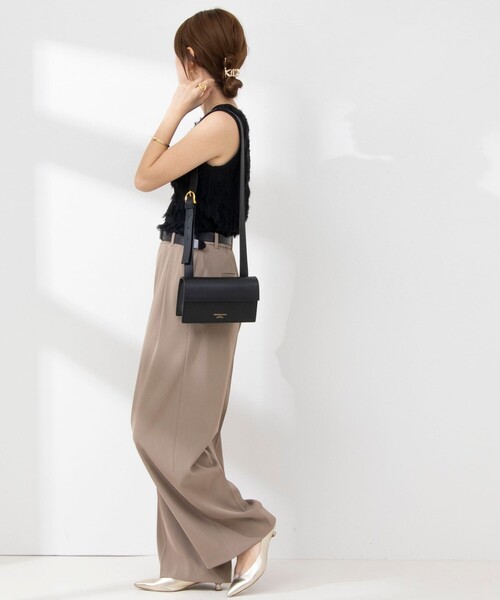 NOLLEY’S Sophi（ノーリーズソフィ）の「《手洗い可能》ジャガードフリンジノースリーブプルオーバーニット（ニット/セーター・レディース・ブラック/サックスブルー/オフホワイト・38）」の21枚目の写真