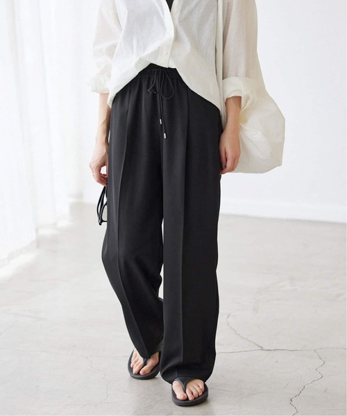 SLOBE IENA（スローブイエナ）の「《WEB限定/追加2》ダブルクロスイージードロストテーパード（スラックス・レディース・ブラック/ネイビー・38/40）」の8枚目の写真