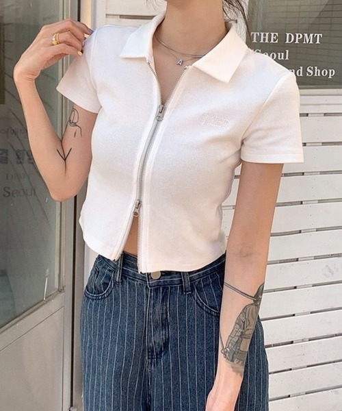 新品✨高級生地✨ルネ　TISSUE ダブルジップジャケット　23SS 半袖　M 30％OFF】SHINZONE（シンゾーン） マルチストライプ ダディー