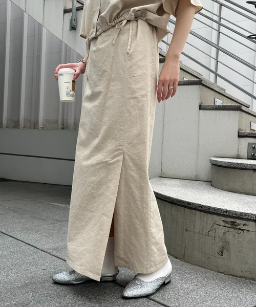 WILLOW（ウィロー）の「【willow】2WAYリネンスカート（スカート・レディース・ベージュ/ブラック・ONE SIZE）」の19枚目の写真