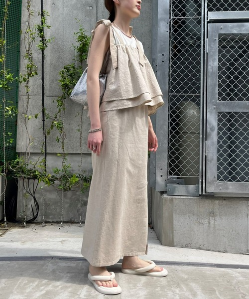 WILLOW（ウィロー）の「【willow】2WAYリネンスカート（スカート・レディース・ベージュ/ブラック・ONE SIZE）」の22枚目の写真