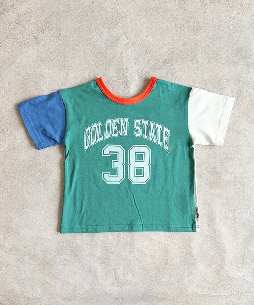 LSP WOW（エルエスピーワオ）の「【LSP WOW!】両面マイニチプリントTee（80～130cm）（Tシャツ/カットソー・キッズ・グリーン系その他/オレンジ/ラベンダー/ライトグリーン/ネイビー/エメラルド/ブラック/オレンジ系その他/グレー/オフホワイト・80/130/120/110/100/90）」の6枚目の写真