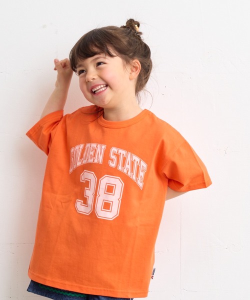 LSP WOW（エルエスピーワオ）の「【LSP WOW!】両面マイニチプリントTee（80～130cm）（Tシャツ/カットソー・キッズ・グリーン系その他/オレンジ/ラベンダー/ライトグリーン/ネイビー/エメラルド/ブラック/オレンジ系その他/グレー/オフホワイト・80/130/120/110/100/90）」の9枚目の写真