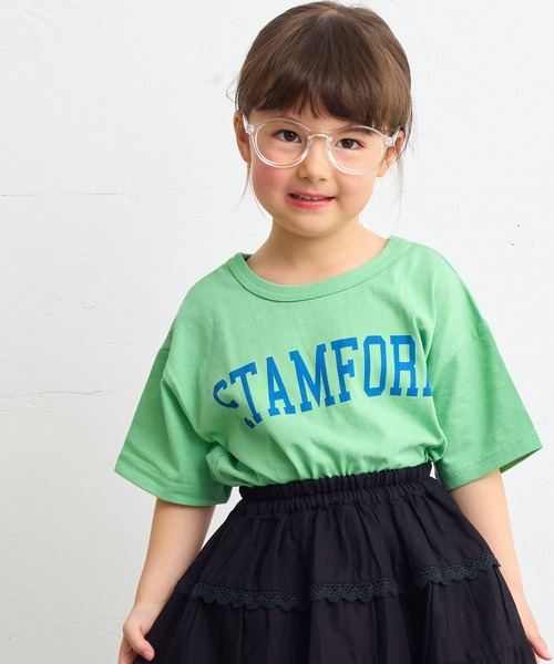 LSP WOW（エルエスピーワオ）の「【LSP WOW!】両面マイニチプリントTee（80～130cm）（Tシャツ/カットソー・キッズ・グリーン系その他/オレンジ/ラベンダー/ライトグリーン/ネイビー/エメラルド/ブラック/オレンジ系その他/グレー/オフホワイト・80/130/120/110/100/90）」の4枚目の写真