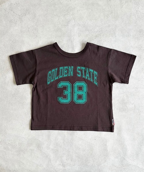 LSP WOW（エルエスピーワオ）の「【LSP WOW!】両面マイニチプリントTee（80～130cm）（Tシャツ/カットソー・キッズ・グリーン系その他/オレンジ/ラベンダー/ライトグリーン/ネイビー/エメラルド/ブラック/オレンジ系その他/グレー/オフホワイト・80/130/120/110/100/90）」の2枚目の写真