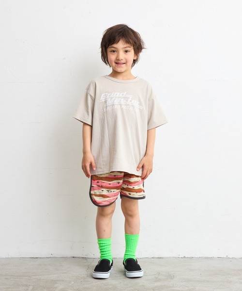 LSP WOW（エルエスピーワオ）の「【LSP WOW!】両面マイニチプリントTee（80～130cm）（Tシャツ/カットソー・キッズ・グリーン系その他/オレンジ/ラベンダー/ライトグリーン/ネイビー/エメラルド/ブラック/オレンジ系その他/グレー/オフホワイト・80/130/120/110/100/90）」の16枚目の写真