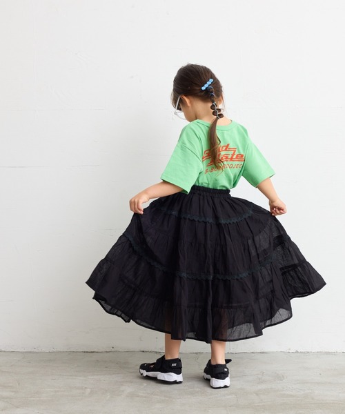 LSP WOW（エルエスピーワオ）の「【LSP WOW!】両面マイニチプリントTee（80～130cm）（Tシャツ/カットソー・キッズ・グリーン系その他/オレンジ/ラベンダー/ライトグリーン/ネイビー/エメラルド/ブラック/オレンジ系その他/グレー/オフホワイト・80/130/120/110/100/90）」の18枚目の写真