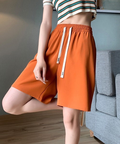 Miniministore(ミニミニストア)の「ワイドパンツ カラー短パン 韓国 9色(スウェットパンツ・レディース・ラベンダー/ミント/ブラウン/ピンク/ブラック/ライトブルー/ライトイエロー/フューシャピンク/オレンジ・L/M)」の9枚目の写真
