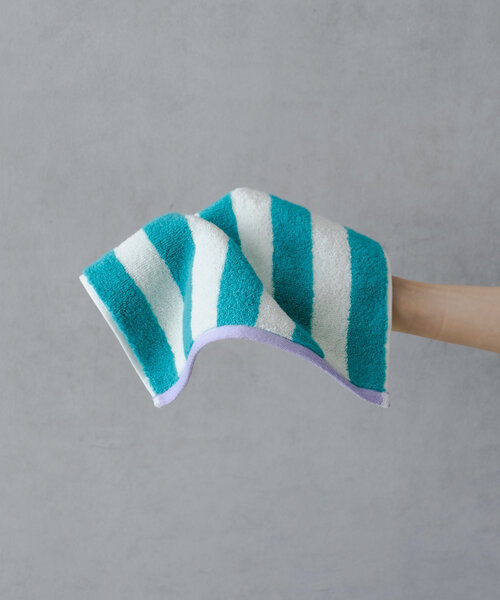 BIRTHDAY BAR(バースデイバー)の「ストライプジャガードタオルハンカチ(ハンカチ/ハンドタオル・レディース・オレンジ/グリーン・0)」の4枚目の写真