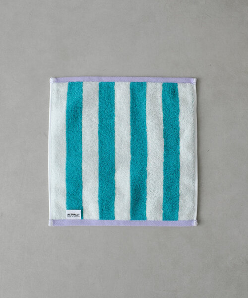 BIRTHDAY BAR(バースデイバー)の「ストライプジャガードタオルハンカチ(ハンカチ/ハンドタオル・レディース・オレンジ/グリーン・0)」の6枚目の写真