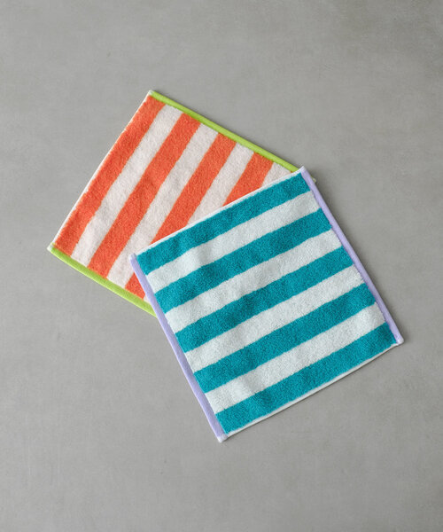 BIRTHDAY BAR(バースデイバー)の「ストライプジャガードタオルハンカチ(ハンカチ/ハンドタオル・レディース・オレンジ/グリーン・0)」の8枚目の写真
