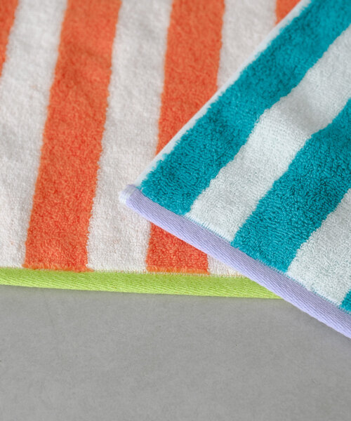 BIRTHDAY BAR(バースデイバー)の「ストライプジャガードタオルハンカチ(ハンカチ/ハンドタオル・レディース・オレンジ/グリーン・0)」の9枚目の写真