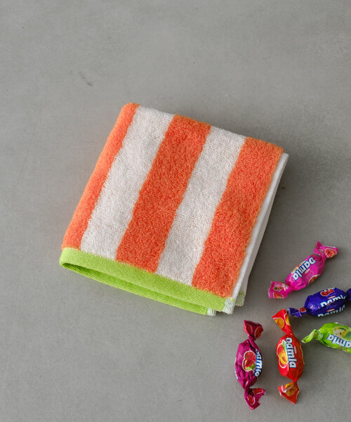 BIRTHDAY BAR(バースデイバー)の「ストライプジャガードタオルハンカチ(ハンカチ/ハンドタオル・レディース・オレンジ/グリーン・0)」の10枚目の写真