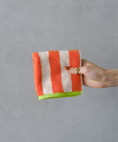 BIRTHDAY BAR(バースデイバー)の「ストライプジャガードタオルハンカチ(ハンカチ/ハンドタオル・レディース・オレンジ/グリーン・0)」の11枚目の写真