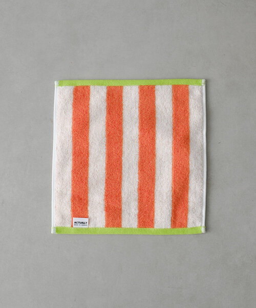BIRTHDAY BAR(バースデイバー)の「ストライプジャガードタオルハンカチ(ハンカチ/ハンドタオル・レディース・オレンジ/グリーン・0)」の13枚目の写真