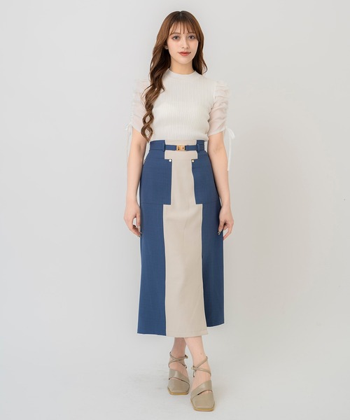 REDYAZEL（レディアゼル）の「半袖シアースリーブニット（ニット/セーター・レディース・オフホワイト/グレー/ピンク/ブラック・FREE）」の16枚目の写真