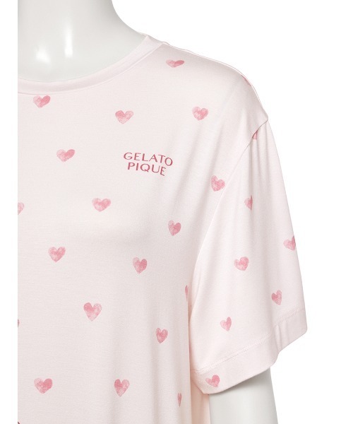 gelato pique モチーフ3柄　ワンピース　ジェラピケ　ハート柄　半袖 gelato pique（ジェラートピケ）の「モチーフ3柄ワンピース